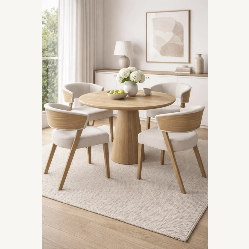 PRODUCENT Krzesło Drewno Lite Dębowe KR-206 Tkanina